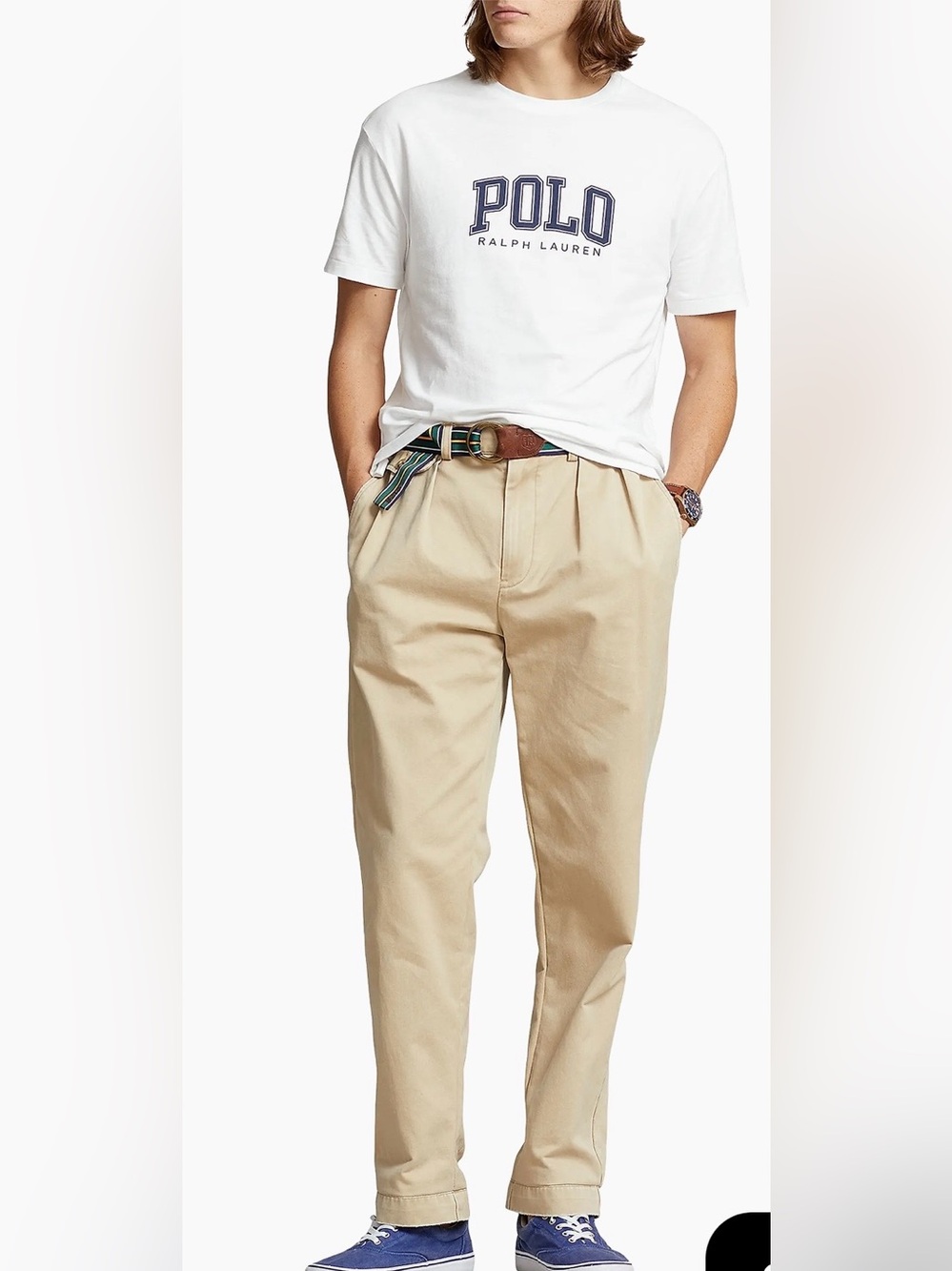 Polo Ralph Lauren men’s 2XLT short sleeve T-shirt with front logo white color